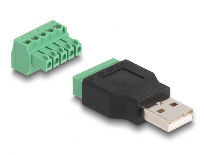 USB 2.0 Type-A male to Terminal Block Adapter 2-part